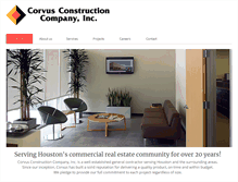 Tablet Screenshot of corvusconstruction.com